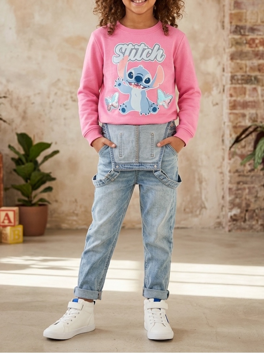 Disney Lilo & Stitch Pink Sequin Butterfly Sweatshirt – NWOT